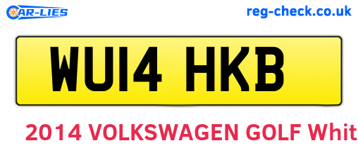 WU14HKB are the vehicle registration plates.