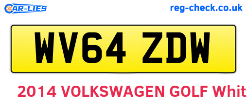 WV64ZDW are the vehicle registration plates.