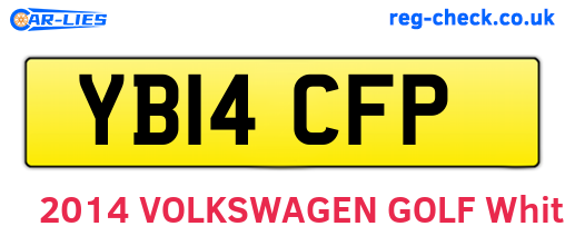 YB14CFP are the vehicle registration plates.
