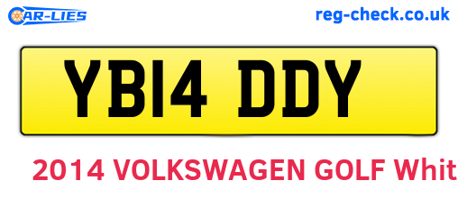 YB14DDY are the vehicle registration plates.