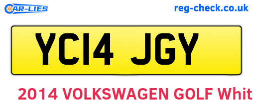 YC14JGY are the vehicle registration plates.