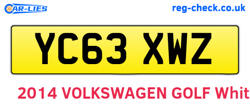 YC63XWZ are the vehicle registration plates.