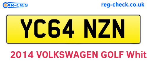 YC64NZN are the vehicle registration plates.