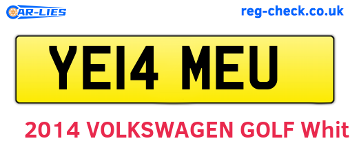 YE14MEU are the vehicle registration plates.