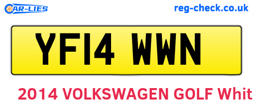 YF14WWN are the vehicle registration plates.