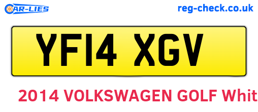 YF14XGV are the vehicle registration plates.