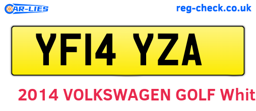 YF14YZA are the vehicle registration plates.