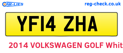 YF14ZHA are the vehicle registration plates.