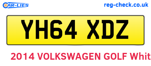 YH64XDZ are the vehicle registration plates.