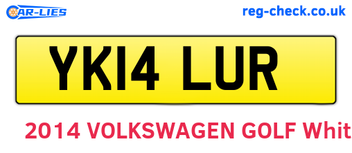 YK14LUR are the vehicle registration plates.