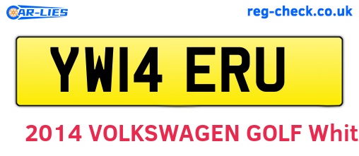 YW14ERU are the vehicle registration plates.
