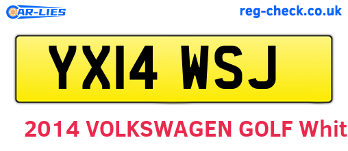 YX14WSJ are the vehicle registration plates.
