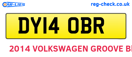 DY14OBR are the vehicle registration plates.