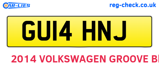 GU14HNJ are the vehicle registration plates.
