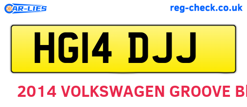 HG14DJJ are the vehicle registration plates.