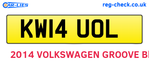 KW14UOL are the vehicle registration plates.