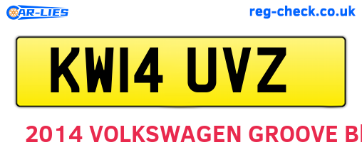 KW14UVZ are the vehicle registration plates.