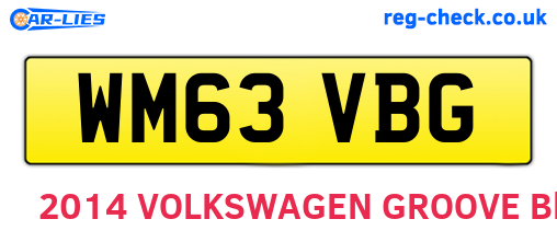 WM63VBG are the vehicle registration plates.
