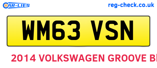 WM63VSN are the vehicle registration plates.