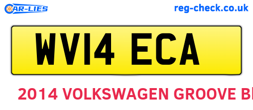 WV14ECA are the vehicle registration plates.
