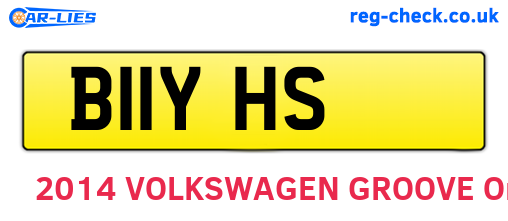 B11YHS are the vehicle registration plates.