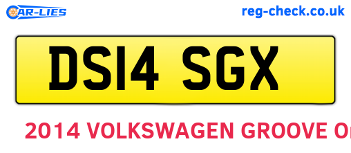 DS14SGX are the vehicle registration plates.