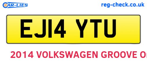 EJ14YTU are the vehicle registration plates.