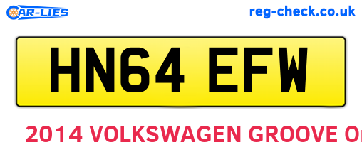 HN64EFW are the vehicle registration plates.