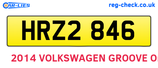 HRZ2846 are the vehicle registration plates.