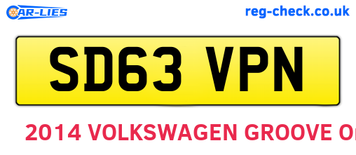 SD63VPN are the vehicle registration plates.