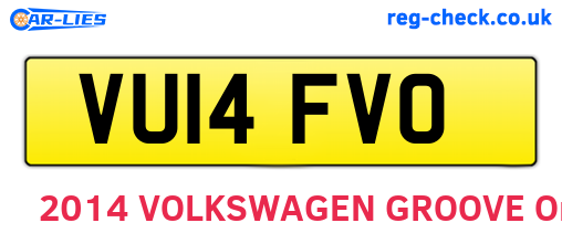 VU14FVO are the vehicle registration plates.