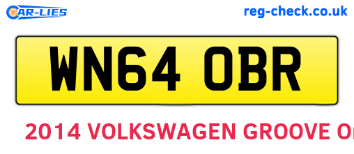 WN64OBR are the vehicle registration plates.