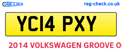 YC14PXY are the vehicle registration plates.