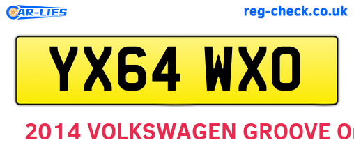 YX64WXO are the vehicle registration plates.