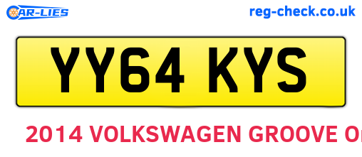 YY64KYS are the vehicle registration plates.