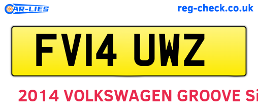 FV14UWZ are the vehicle registration plates.