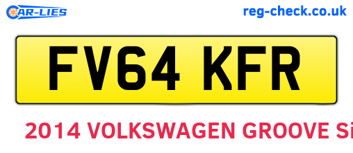 FV64KFR are the vehicle registration plates.