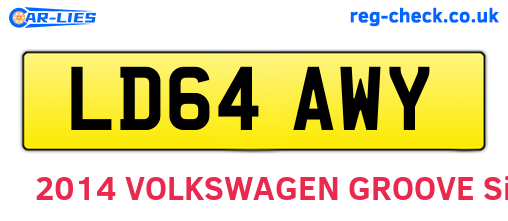 LD64AWY are the vehicle registration plates.