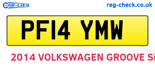 PF14YMW are the vehicle registration plates.