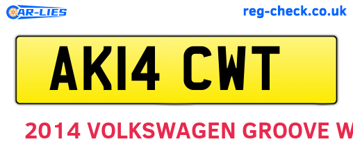 AK14CWT are the vehicle registration plates.