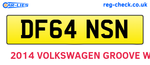 DF64NSN are the vehicle registration plates.
