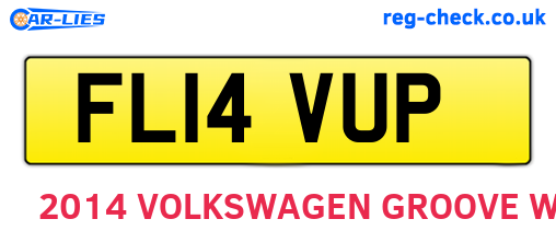 FL14VUP are the vehicle registration plates.