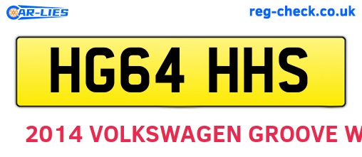 HG64HHS are the vehicle registration plates.