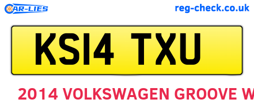 KS14TXU are the vehicle registration plates.