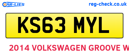 KS63MYL are the vehicle registration plates.
