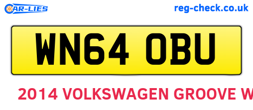 WN64OBU are the vehicle registration plates.