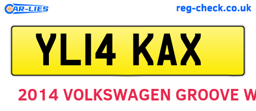 YL14KAX are the vehicle registration plates.