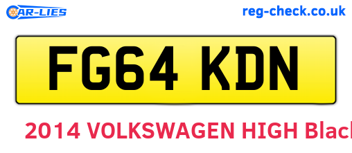 FG64KDN are the vehicle registration plates.