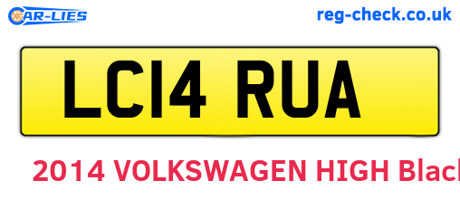 LC14RUA are the vehicle registration plates.