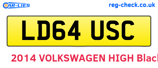 LD64USC are the vehicle registration plates.